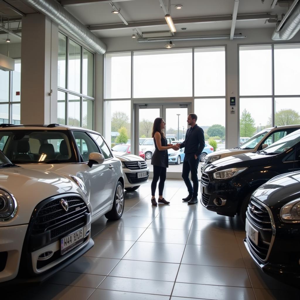 Car Dealership Showroom in Wales catering to individuals with credit problems