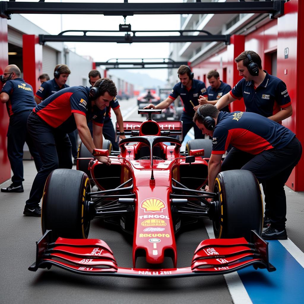 Daily F1 Car Inspection and Routine Maintenance