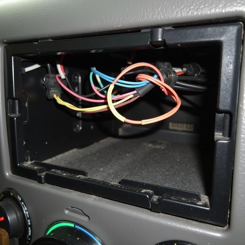 Damaged Wiring Behind Car Radio Causing DAB Reception Issues