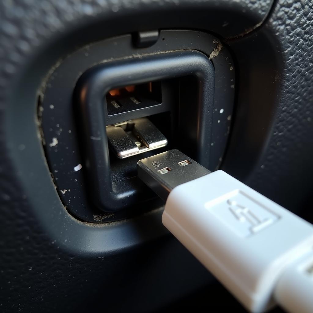 Damaged Car USB Port