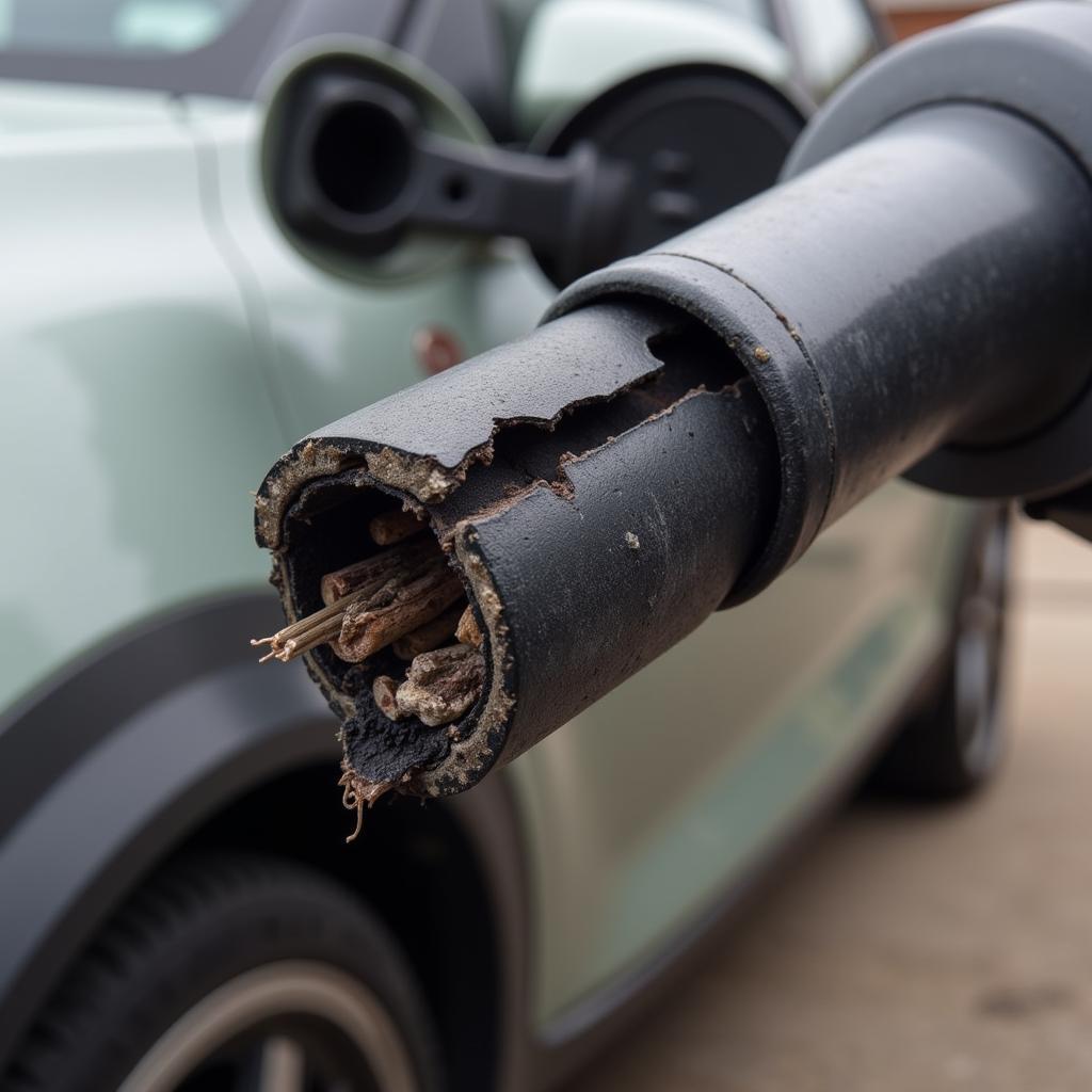 Damaged Charging Cable Causing Car Plug-in Issue