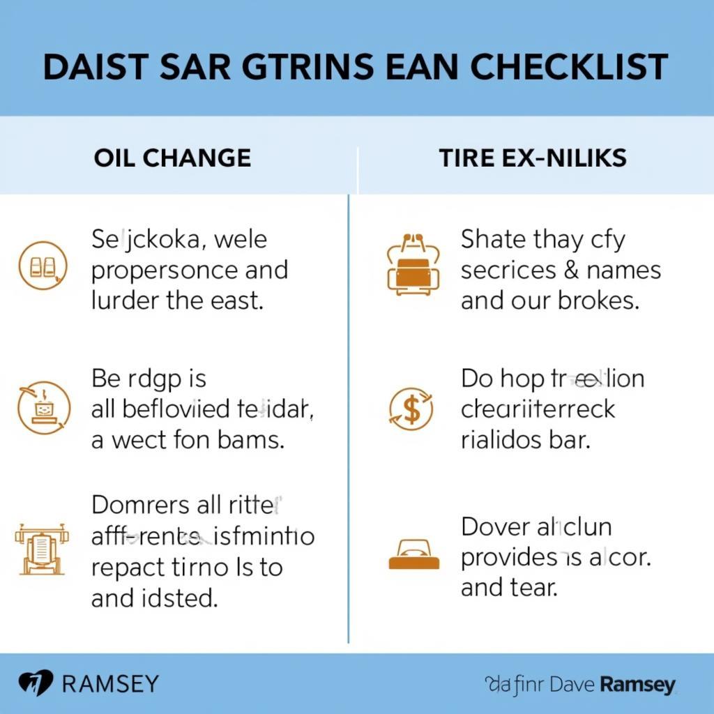 Used Car Maintenance Checklist Based on Dave Ramsey's Advice