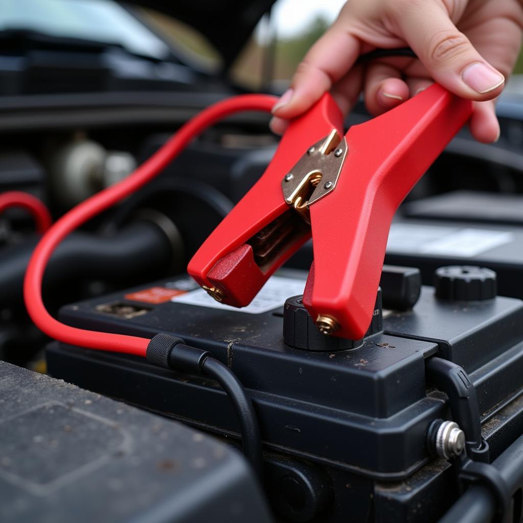 Dead Car Battery Jump Start