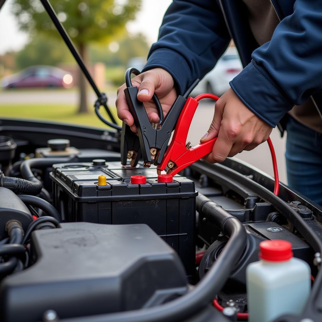 Jump Starting a Car with a Dead Battery