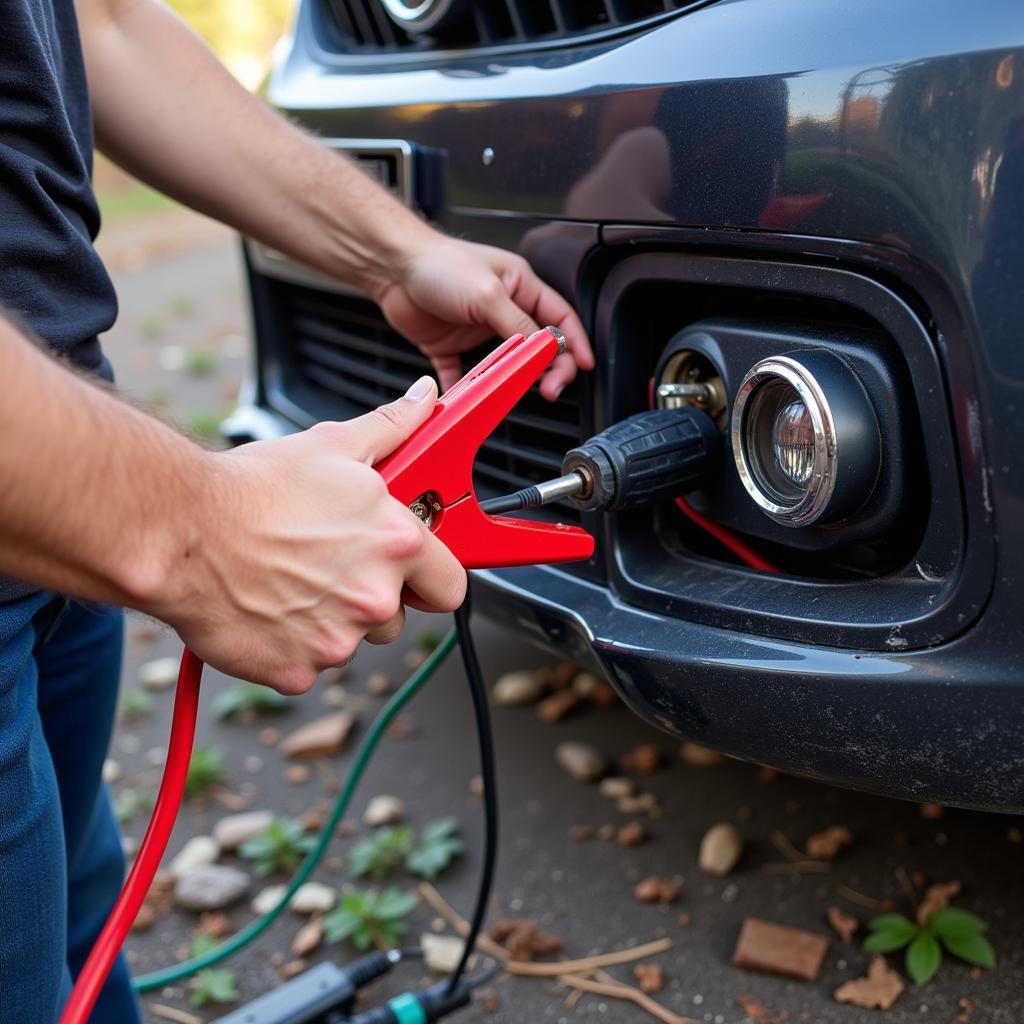 Jump Starting a Dead Car Battery