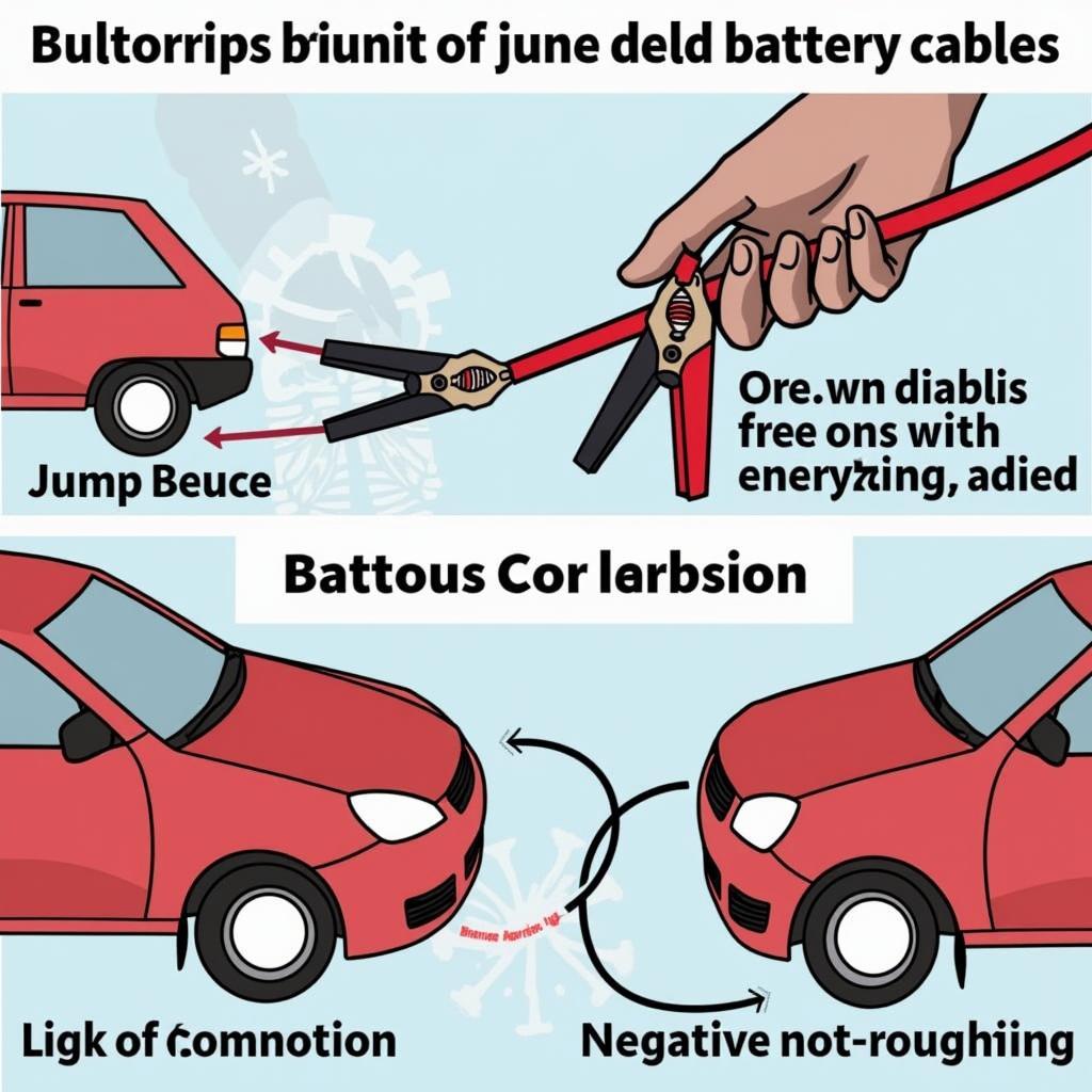 Dead Car Battery Jump Start Process