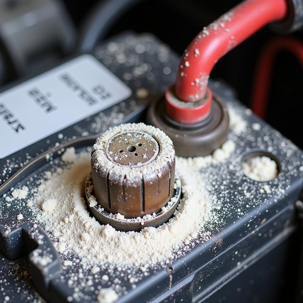 Corroded Car Battery Terminals Preventing Starting