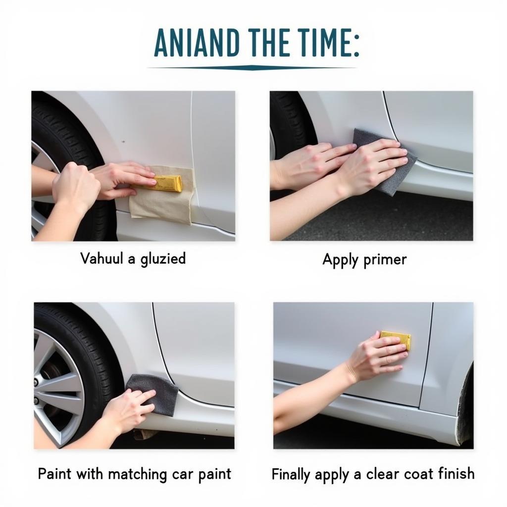 Deep Car Scrape Repair Process