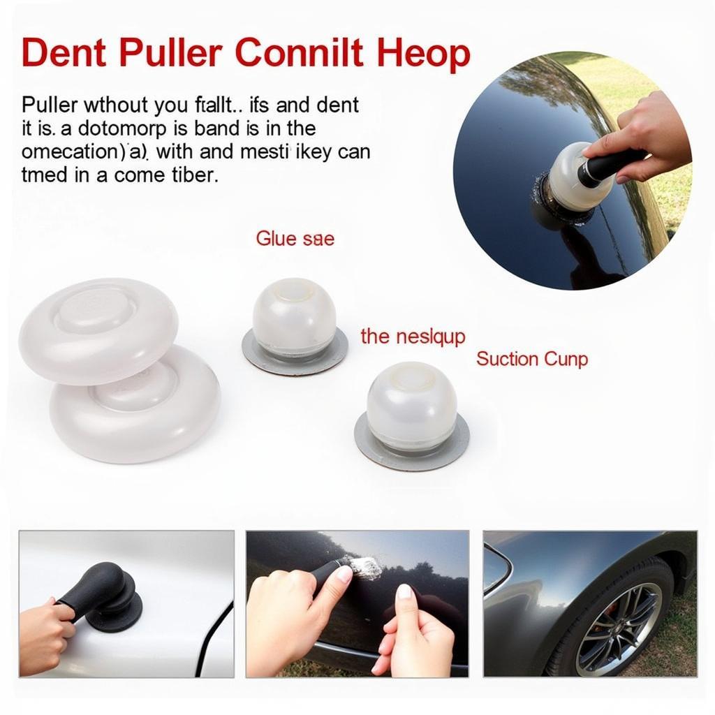 Using a Dent Puller Kit on a Car Trunk