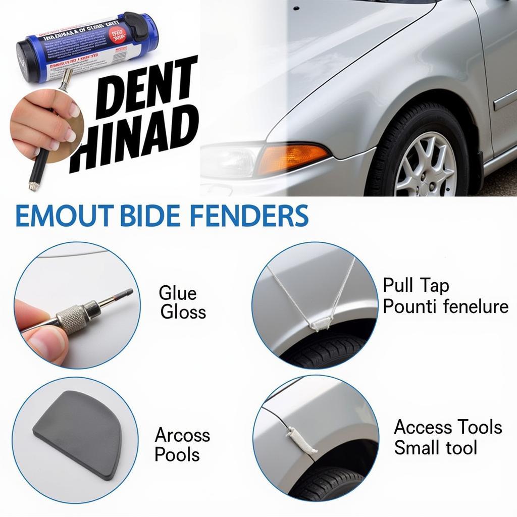 Using a Dent Removal Kit for Car Fender Repair