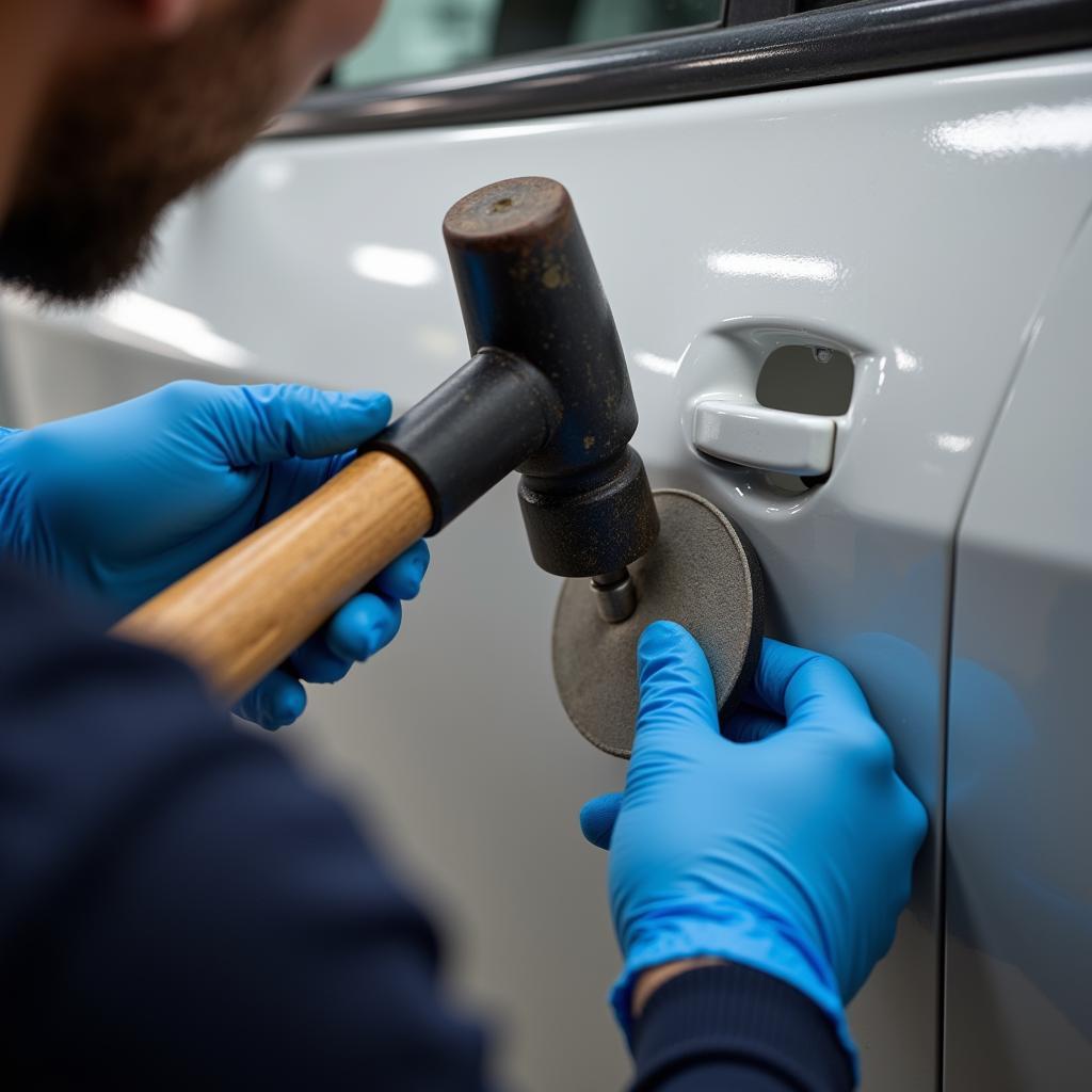 Dent Repair Tools in Action