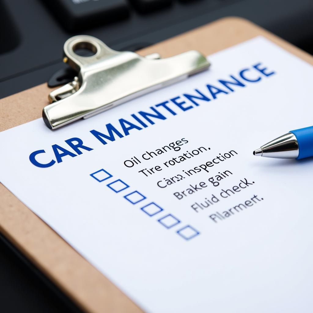 Denton TX Car Maintenance Checklist