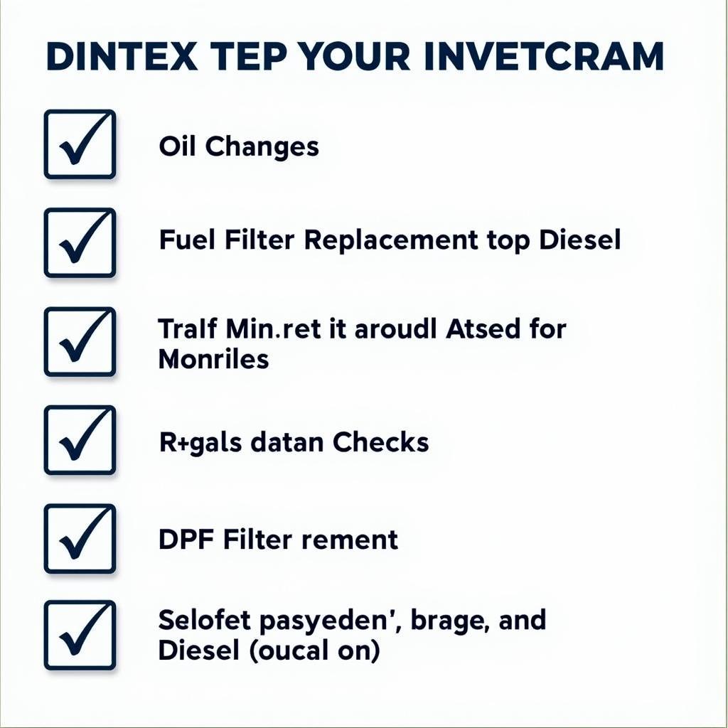 Diesel Engine Maintenance Checklist