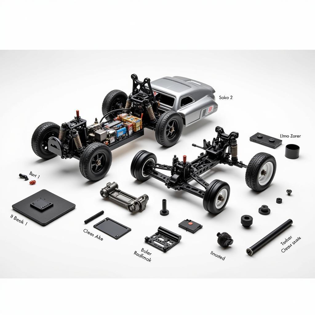 Disassembled Pull Back Car Components