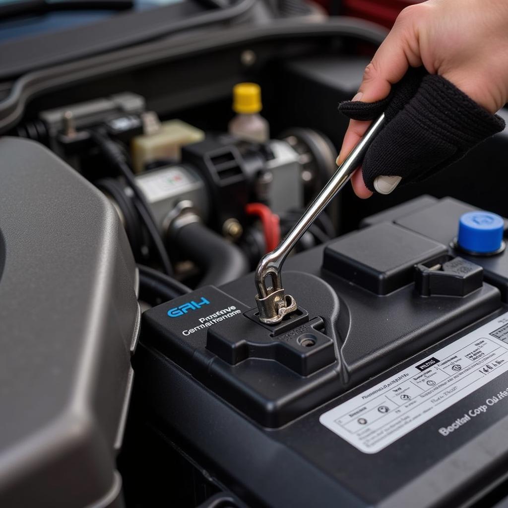 Disconnecting the Negative Terminal of a Car Battery