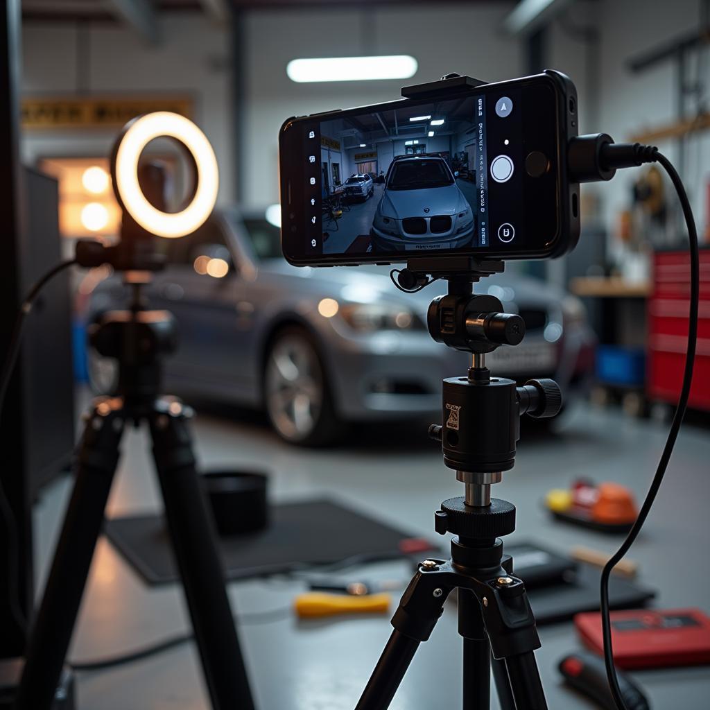 DIY Car Repair Filming Setup