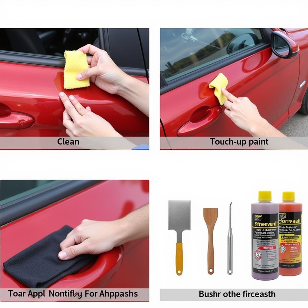 DIY car scratch repair process