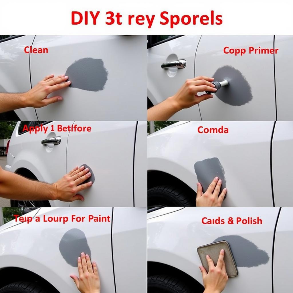 DIY Car Scratch Repair Process with Touch-up Paint and Polishing