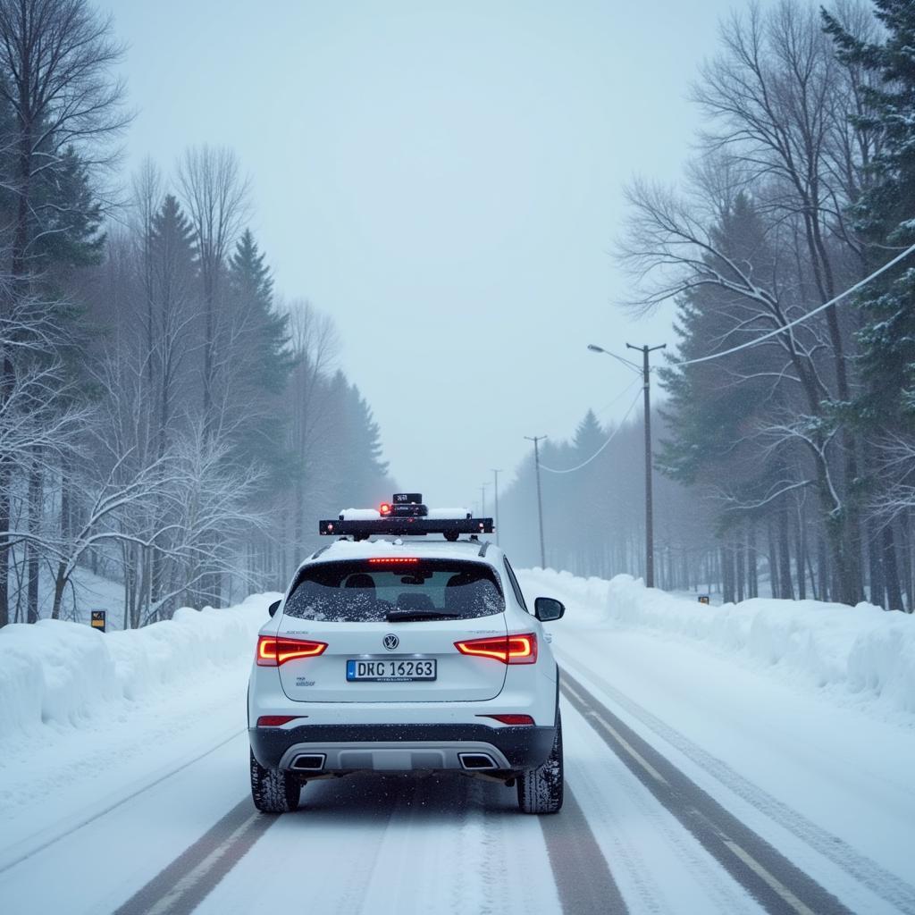 Driverless Car Navigating Snowy Conditions