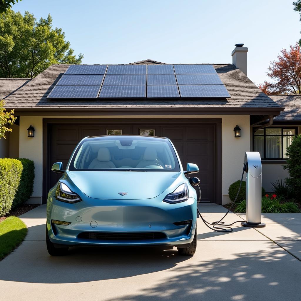 Electric Car Charging at Home with Solar Panels