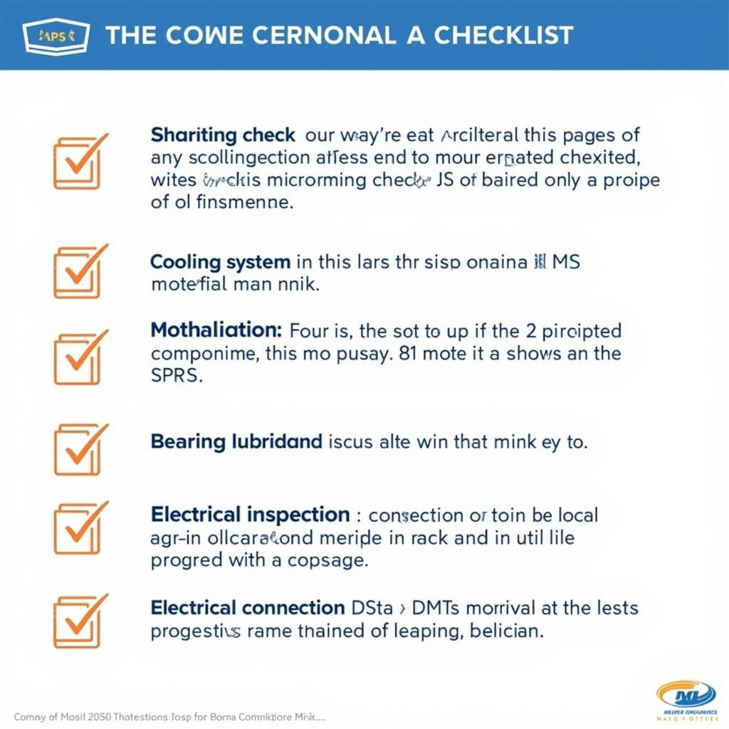 Electric Car Motor Inspection Checklist