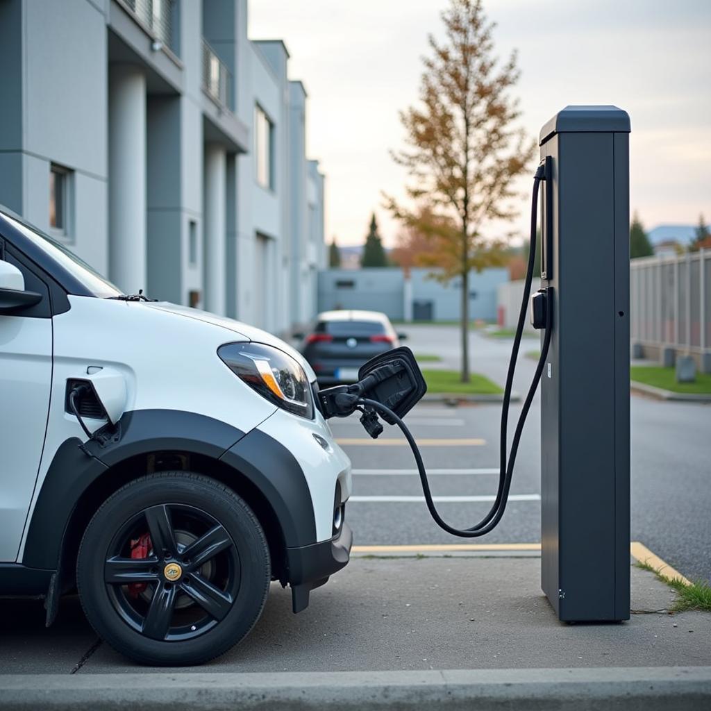 Electric Car Successfully Charging