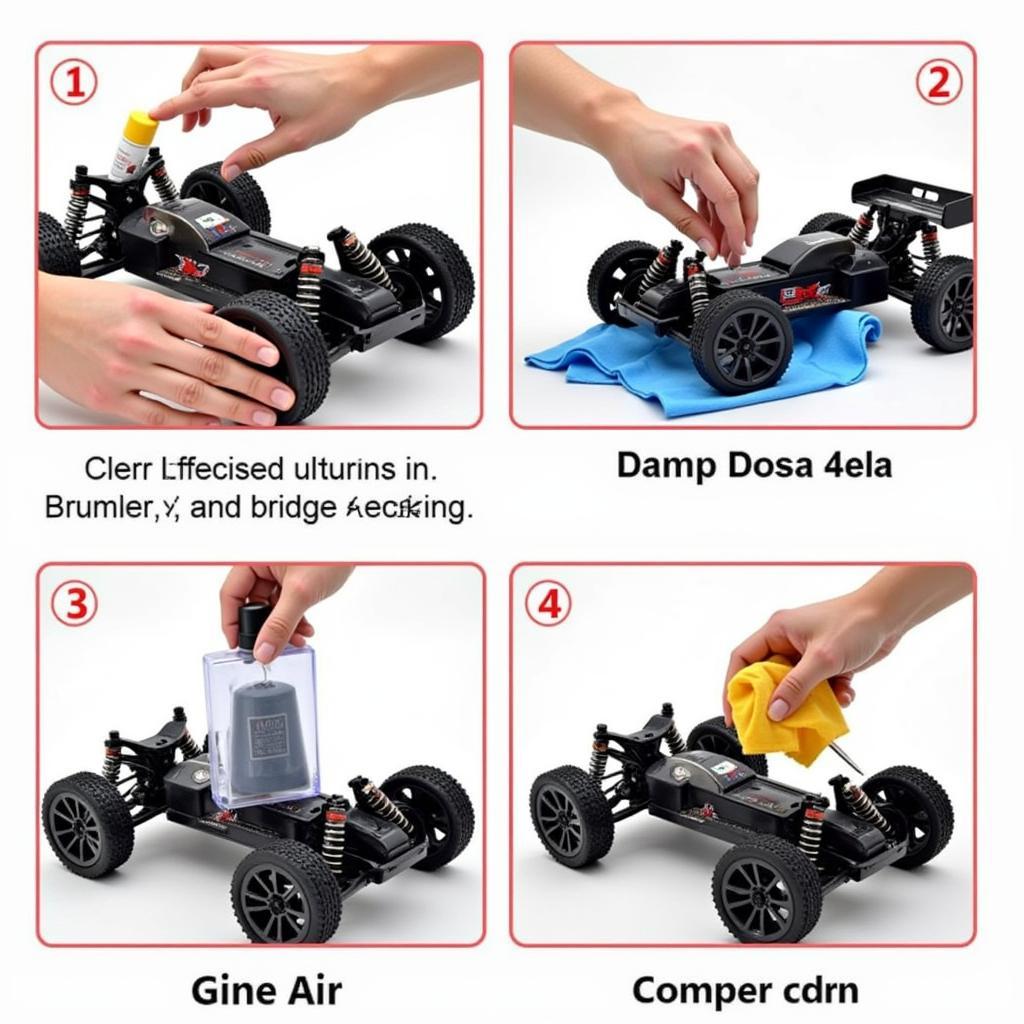 Electric RC Car Cleaning Process