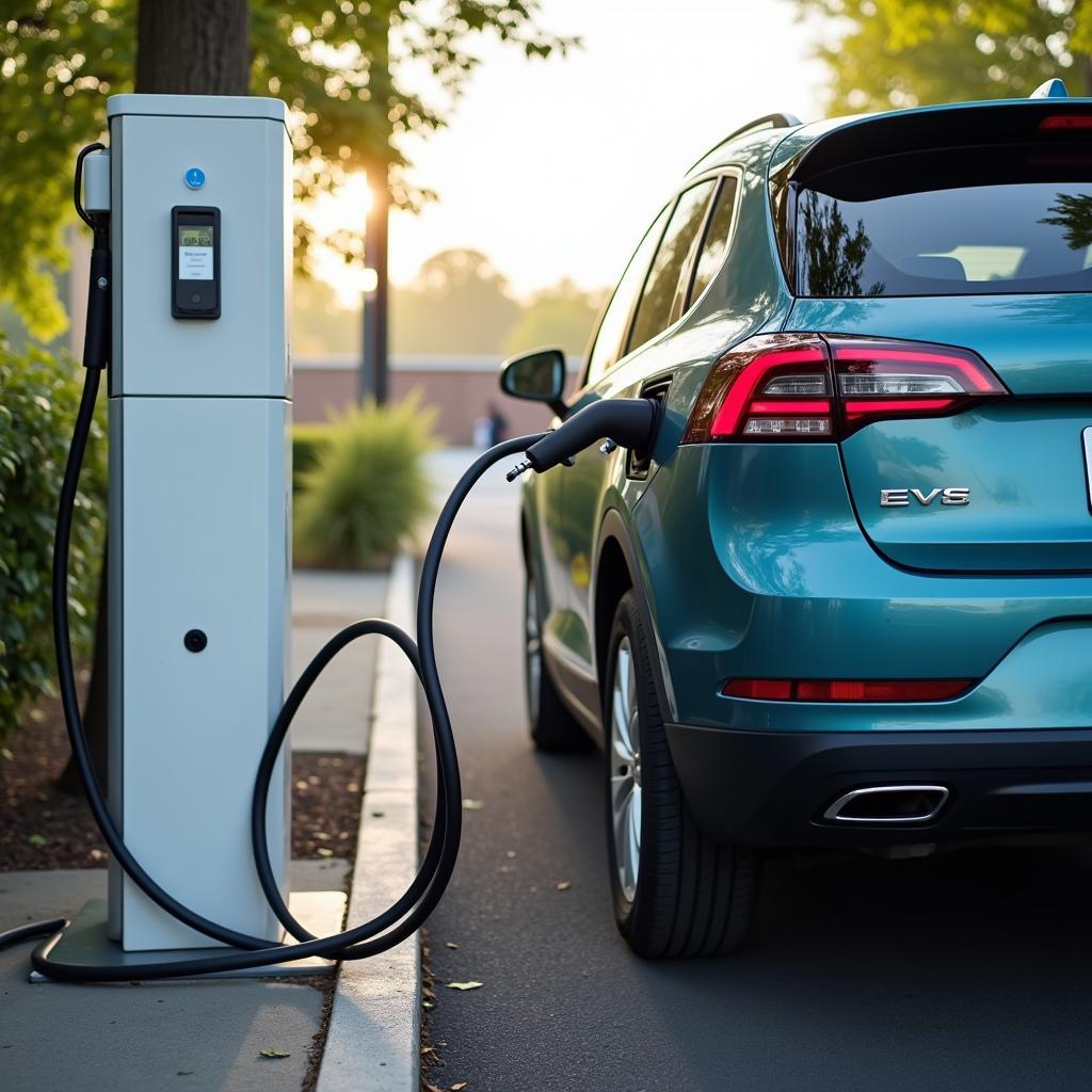 Electric Vehicle Charging at a Public Station