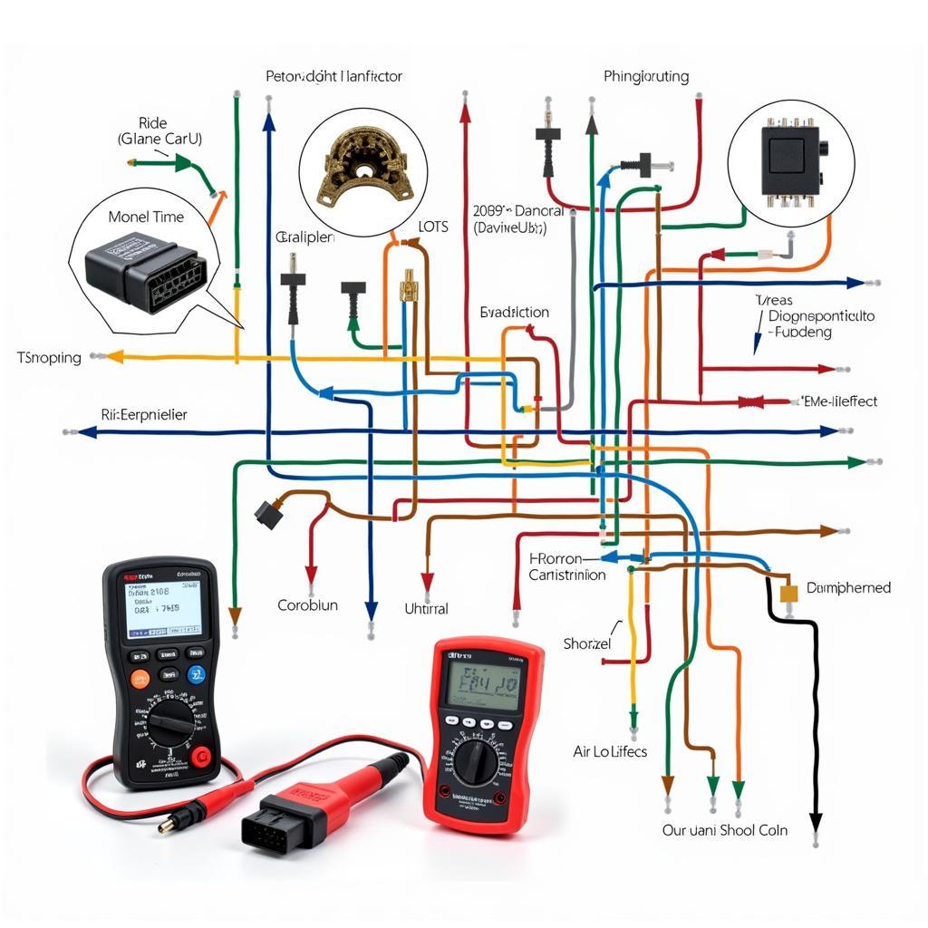 Complex Car Problem: Electrical System Diagram