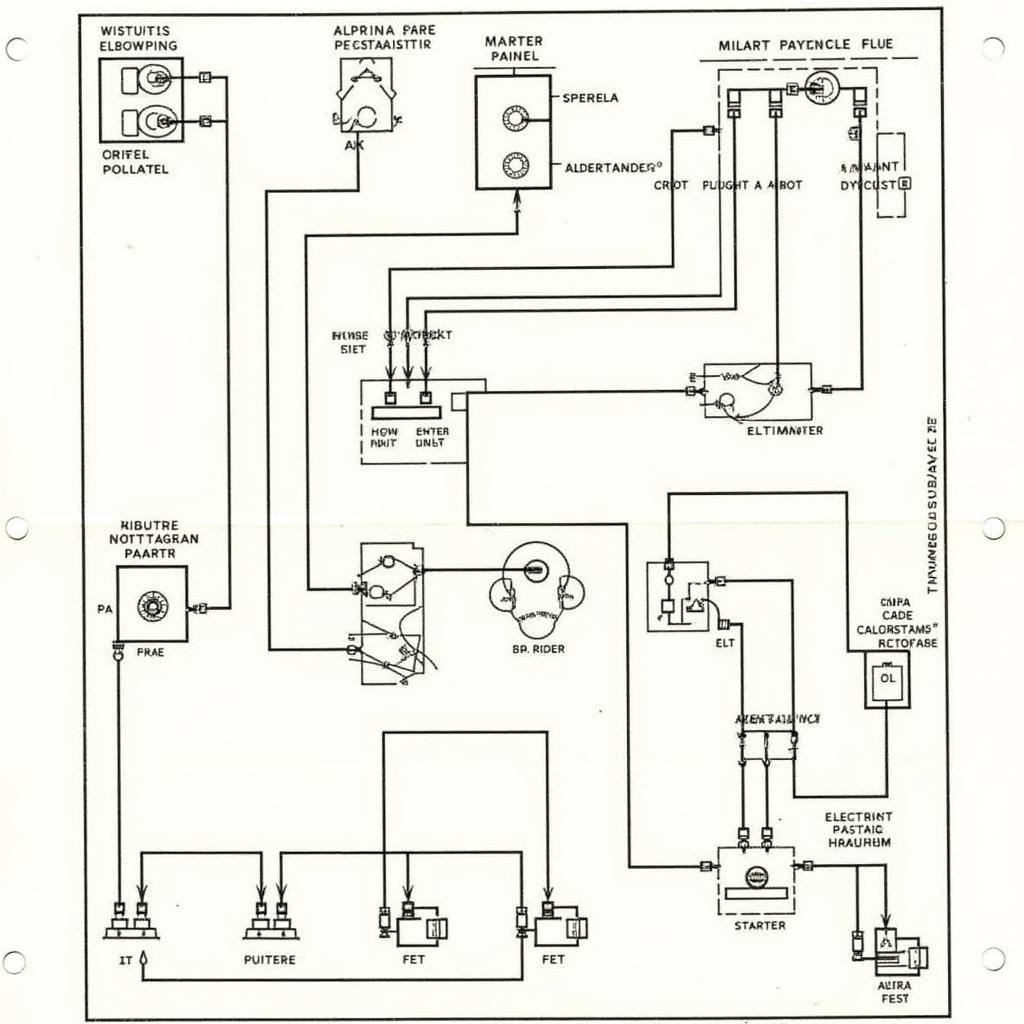 Electrical Wiring Diagram of a Vintage Car