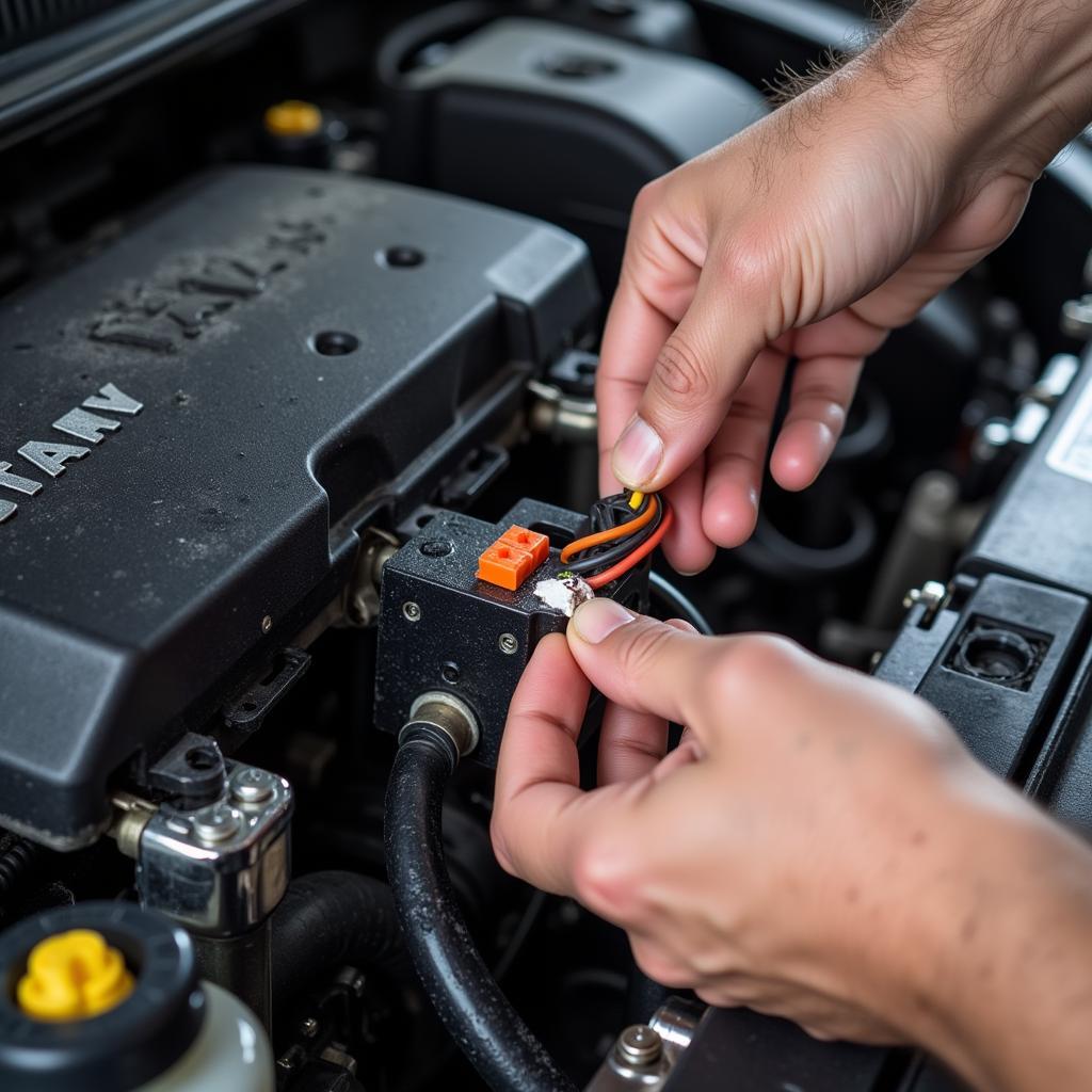 Inspecting Engine Electrical Connections After Wash