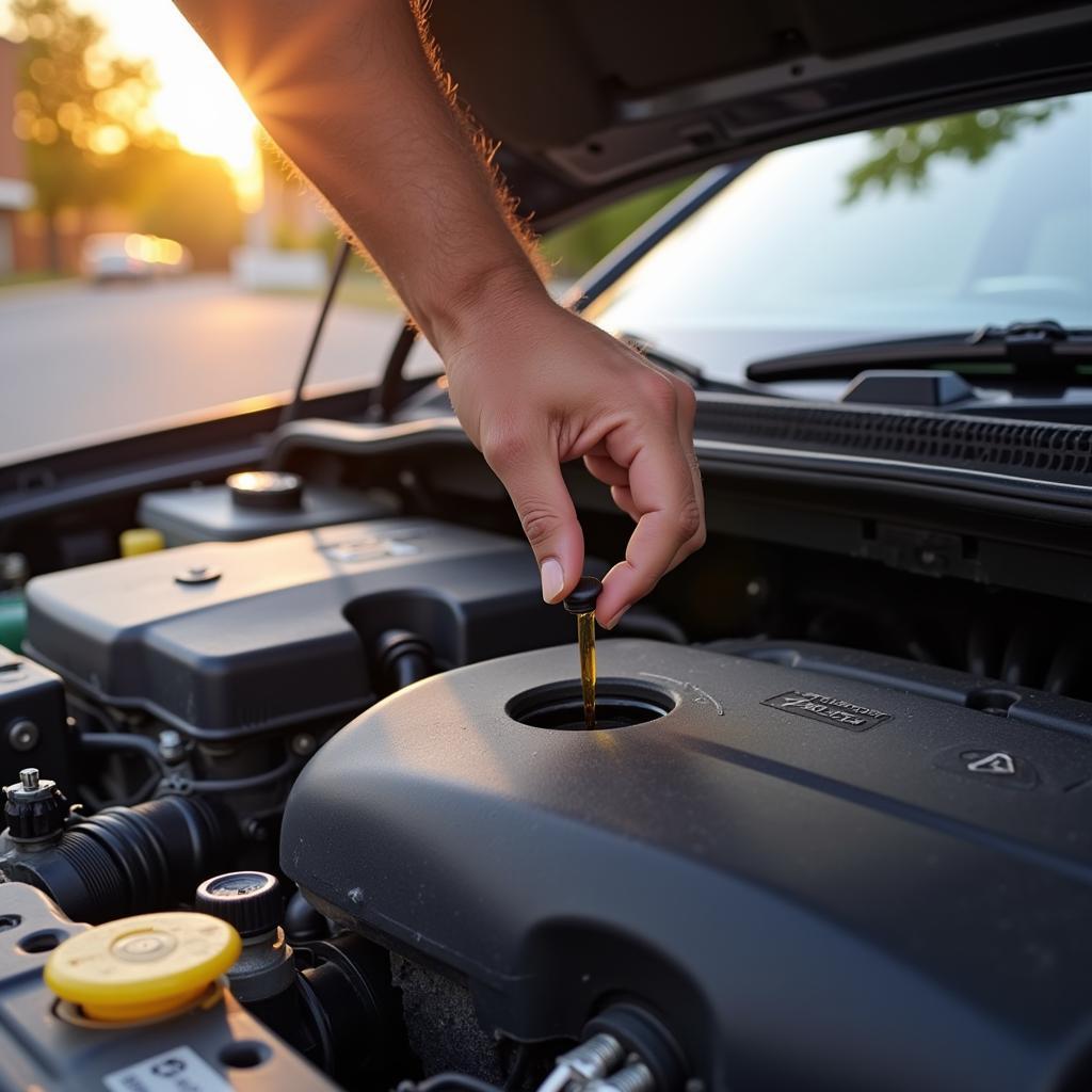 Checking Engine Oil in Hot Weather