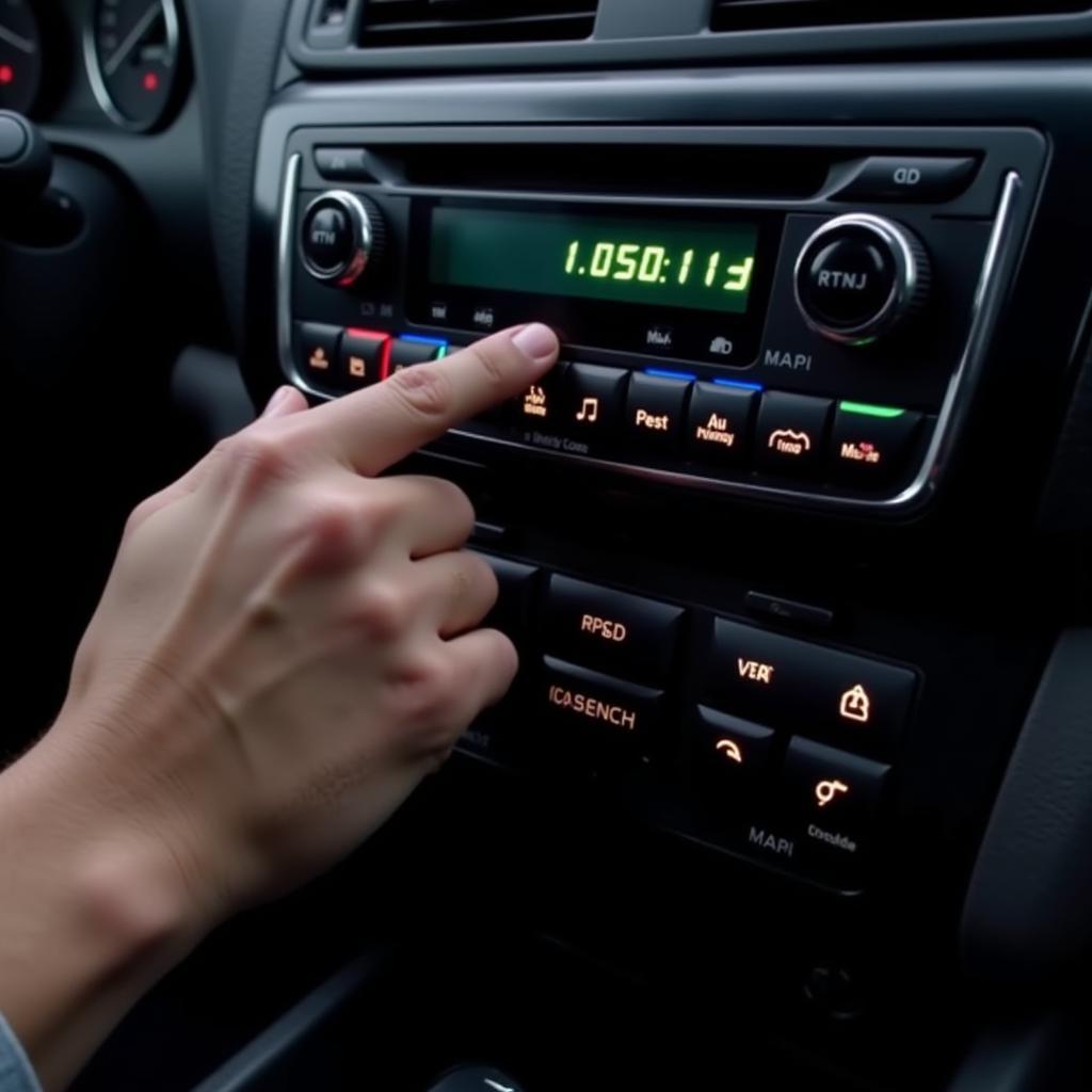 Entering Car Radio Code Using Preset Buttons