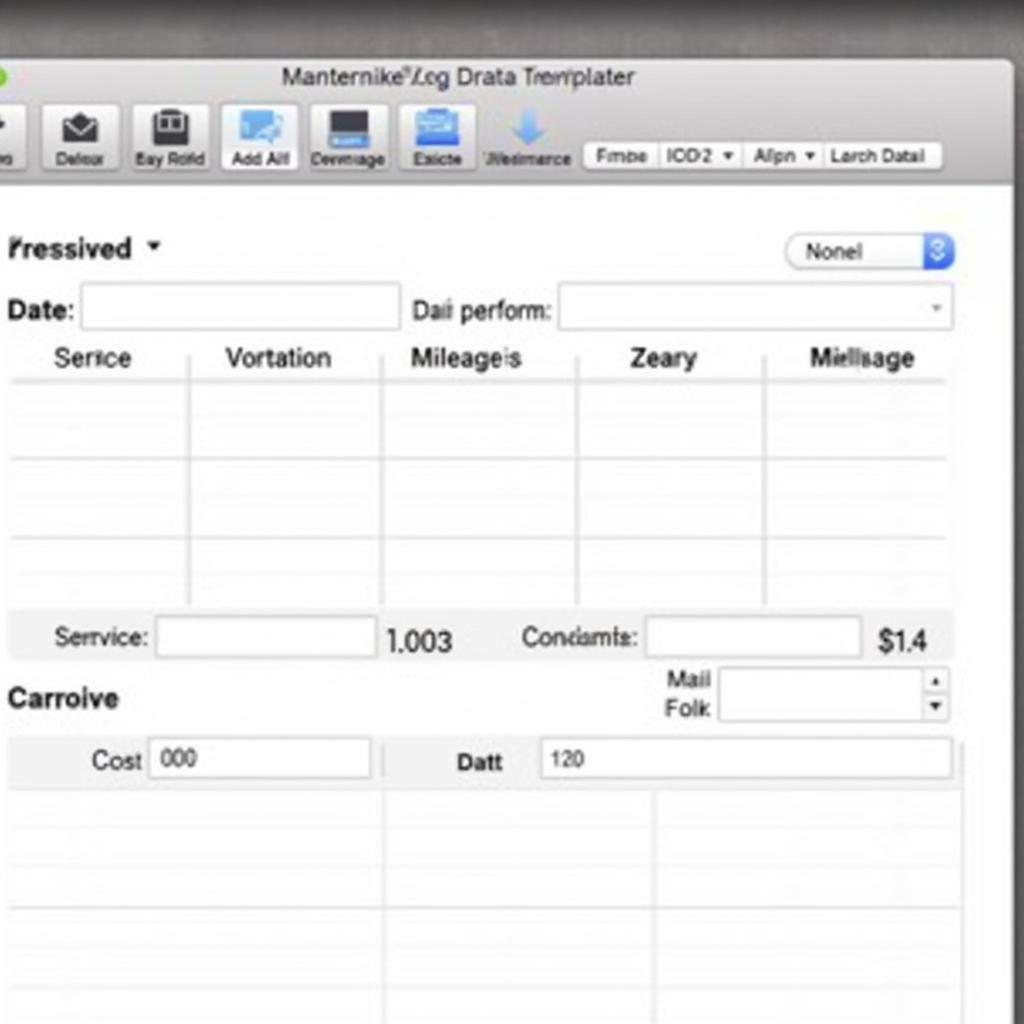 Entering Data into Car Maintenance Log