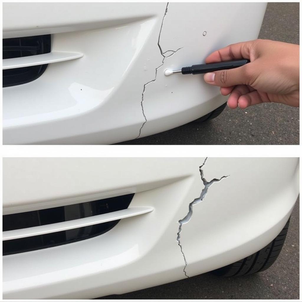 Repairing Cracked Car Plastic with Epoxy: Applying Epoxy to a Cracked Bumper