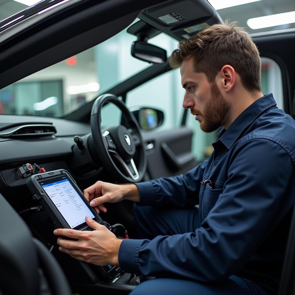 Electric Vehicle Technician Troubleshooting