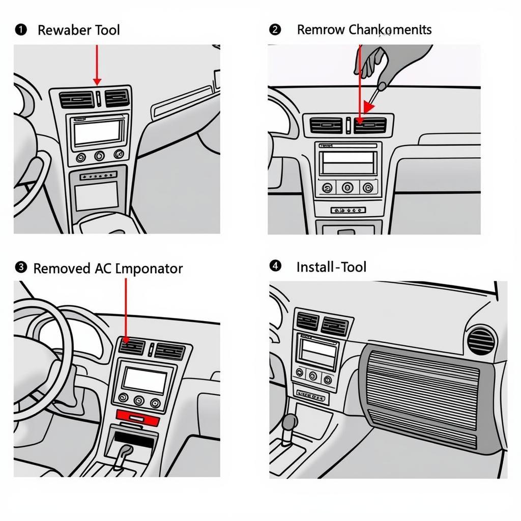 Evaporator Replacement in Car AC Dashboard