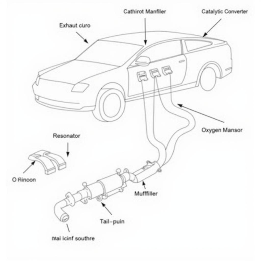 Exhaust System Diagram Showing Key Components