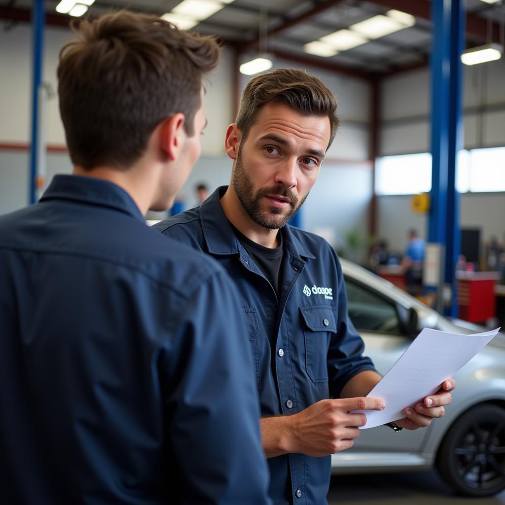 Expert Mechanic Advising on Car Maintenance Best Practices