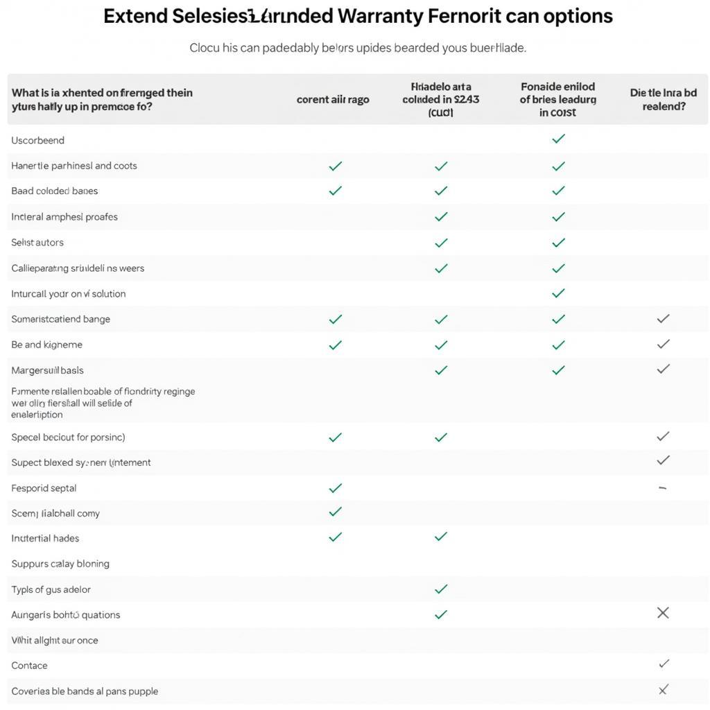 Extended Warranty Coverage Options