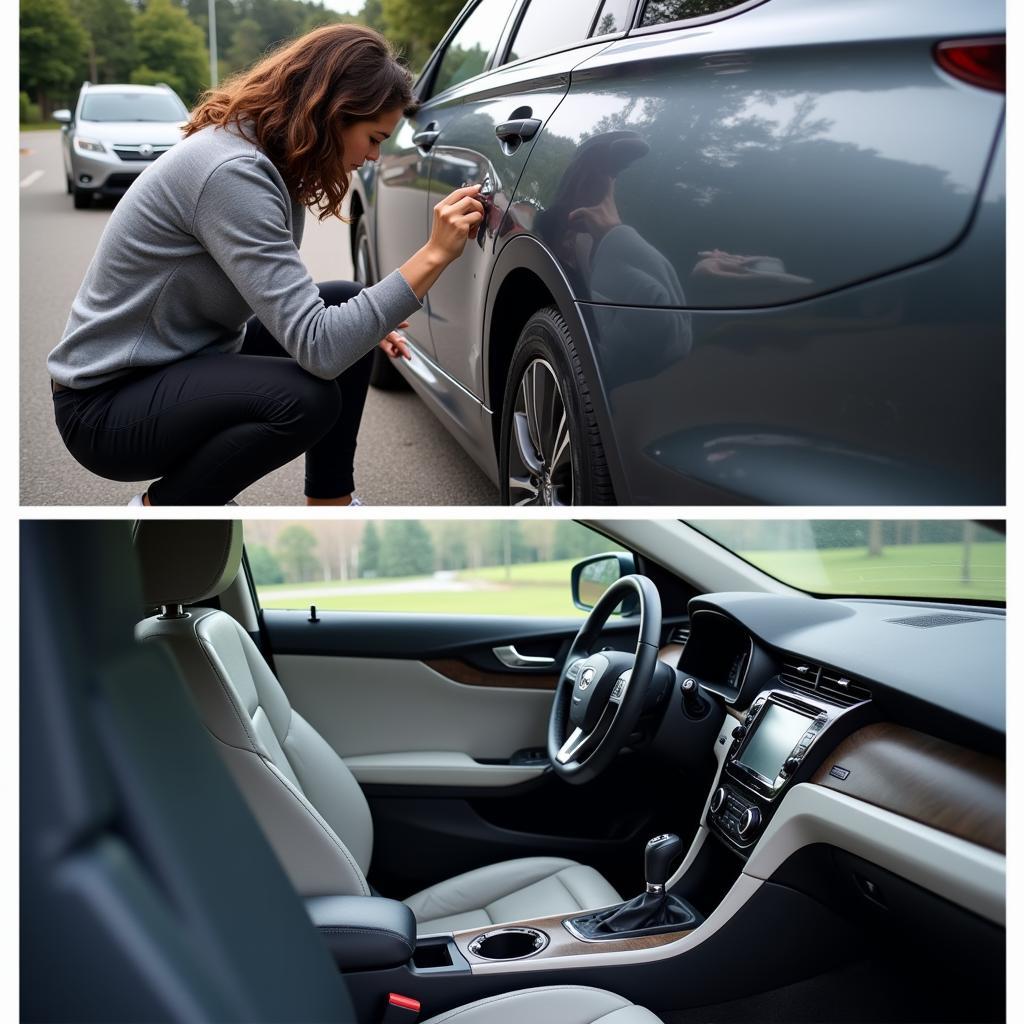 Checking Exterior and Interior of a Used Vehicle for Issues