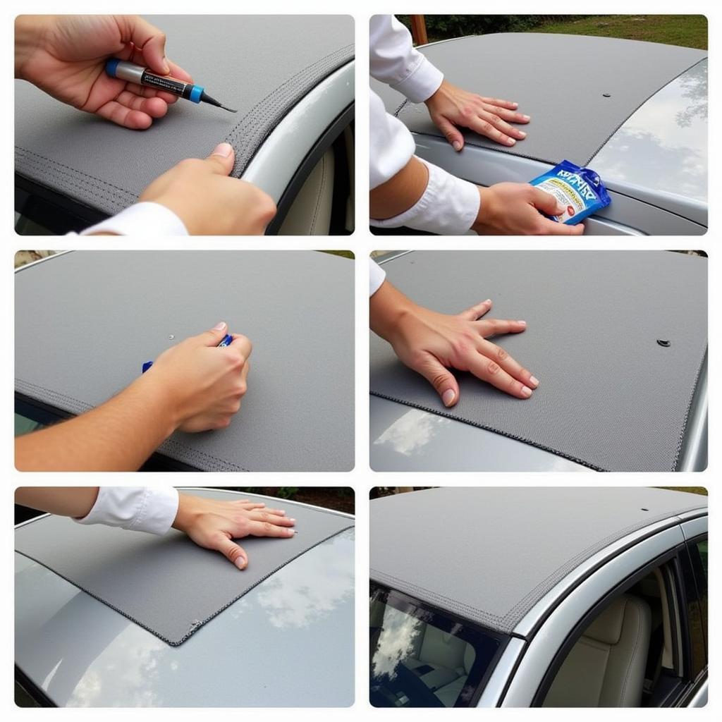 Fabric Car Roof Patching Method