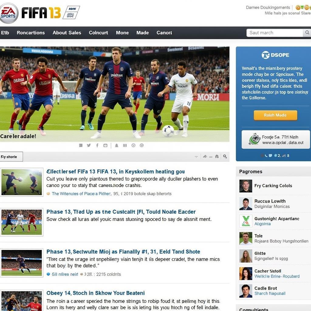 Active online forum discussing FIFA 13 career mode crashes