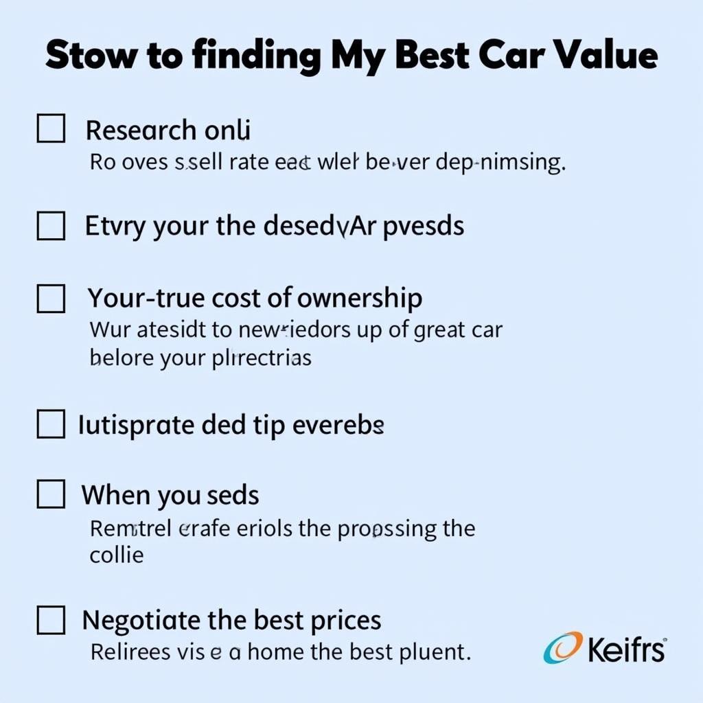 Finding the Best Car Value Checklist