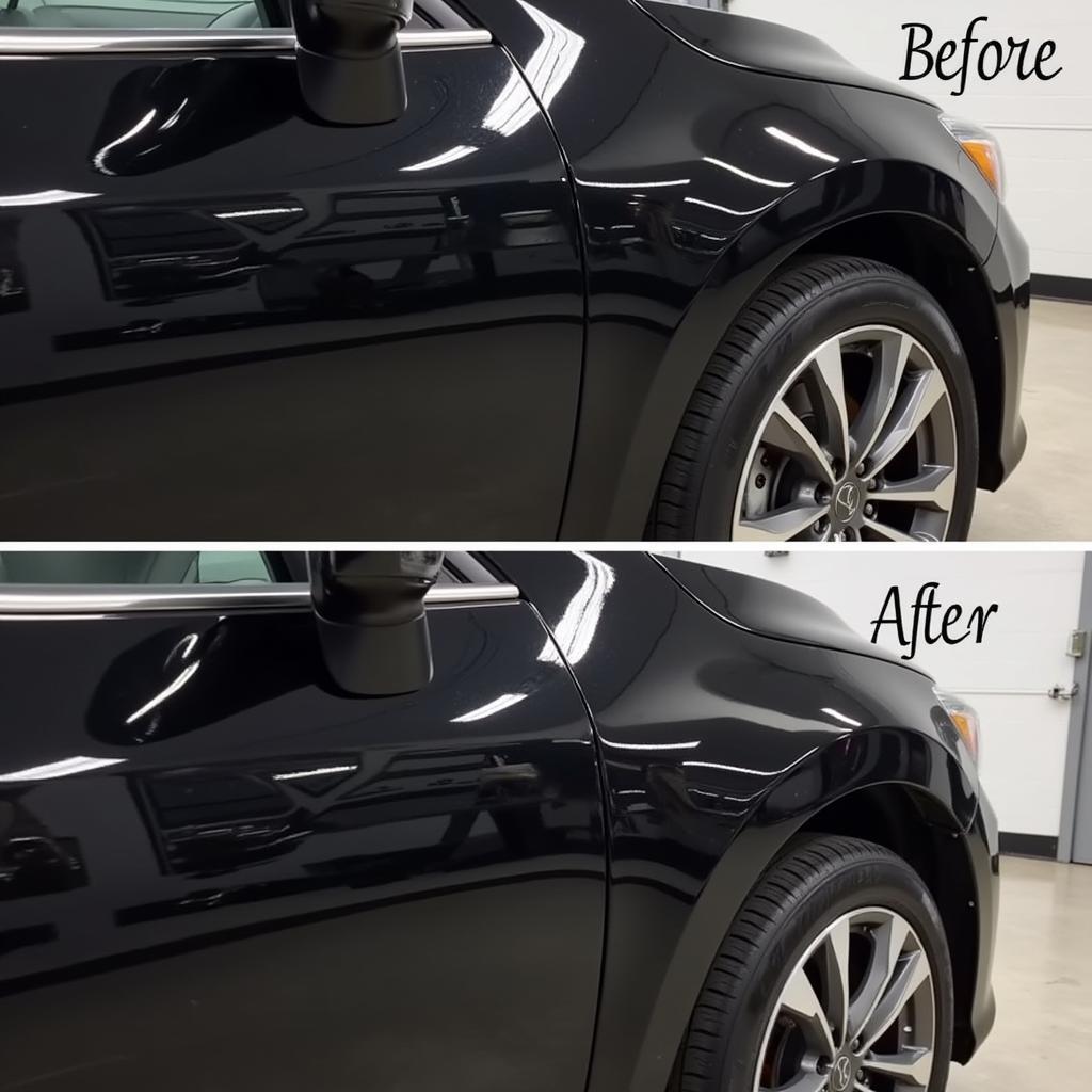 Finished Polished Black Car