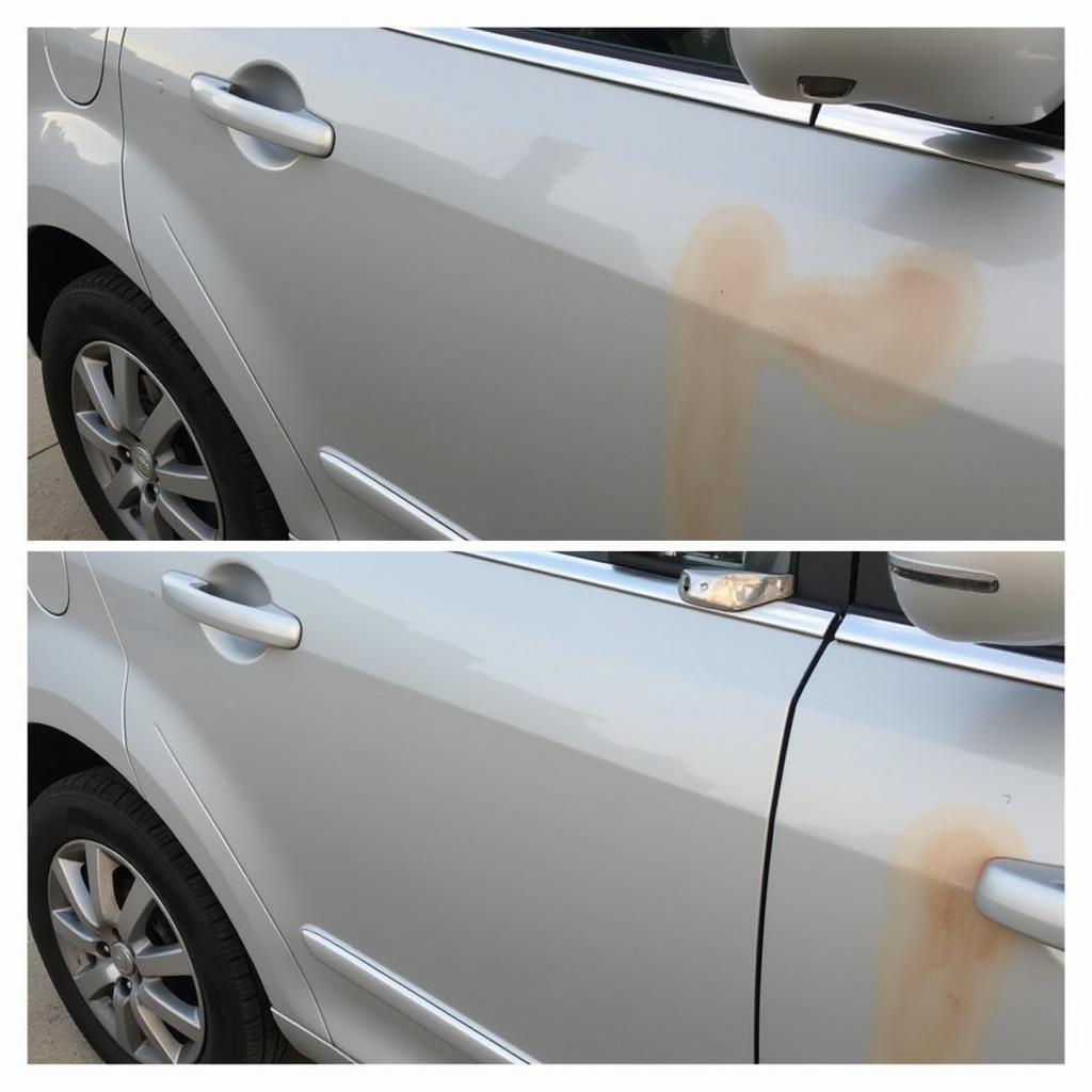 Completed Rust Repair on Car Panel