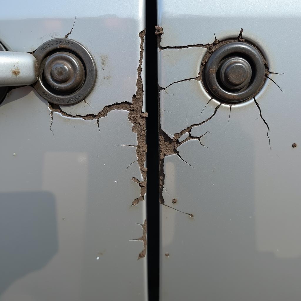 Worn Out Car Door Roller