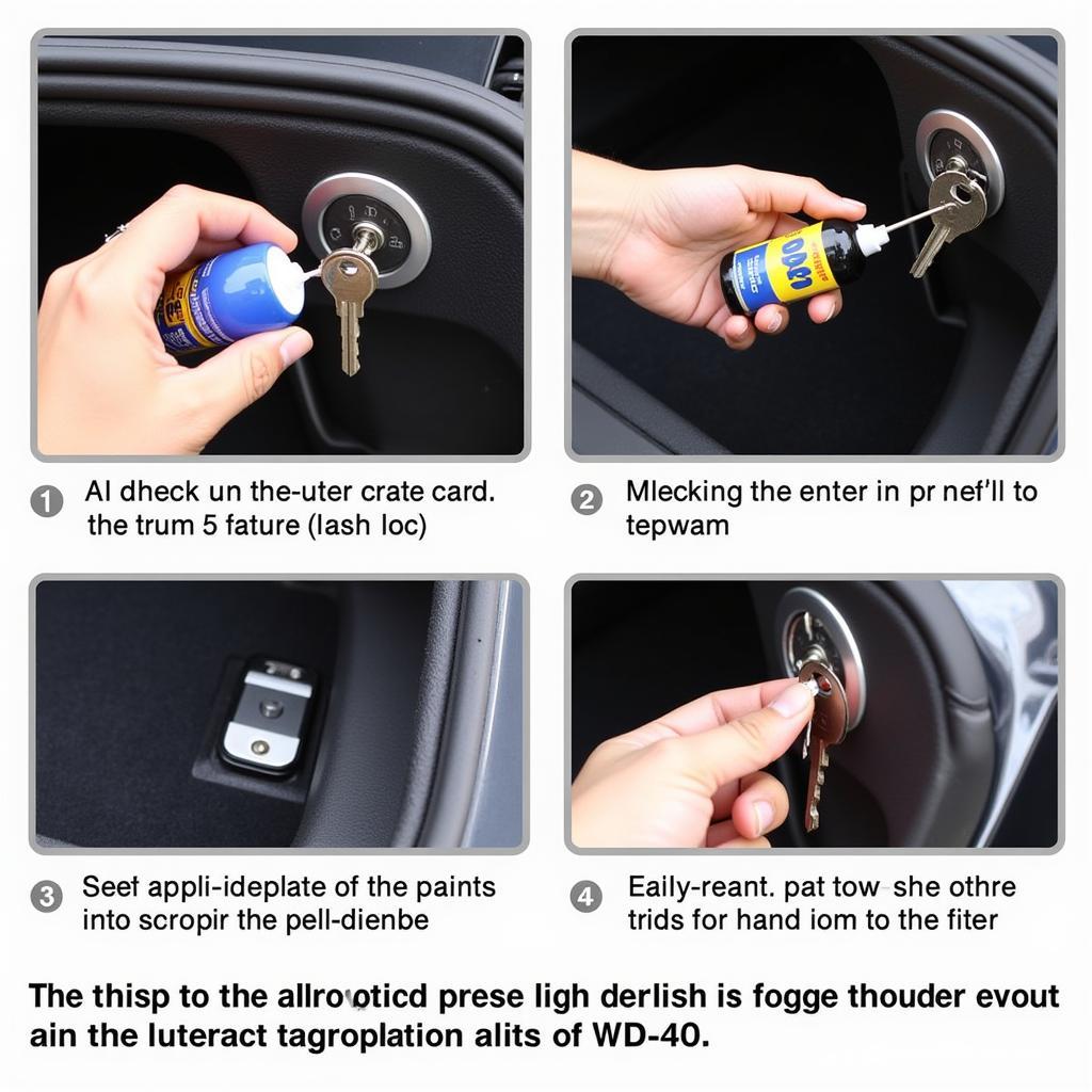 Lubricating Car Trunk Lock with WD-40