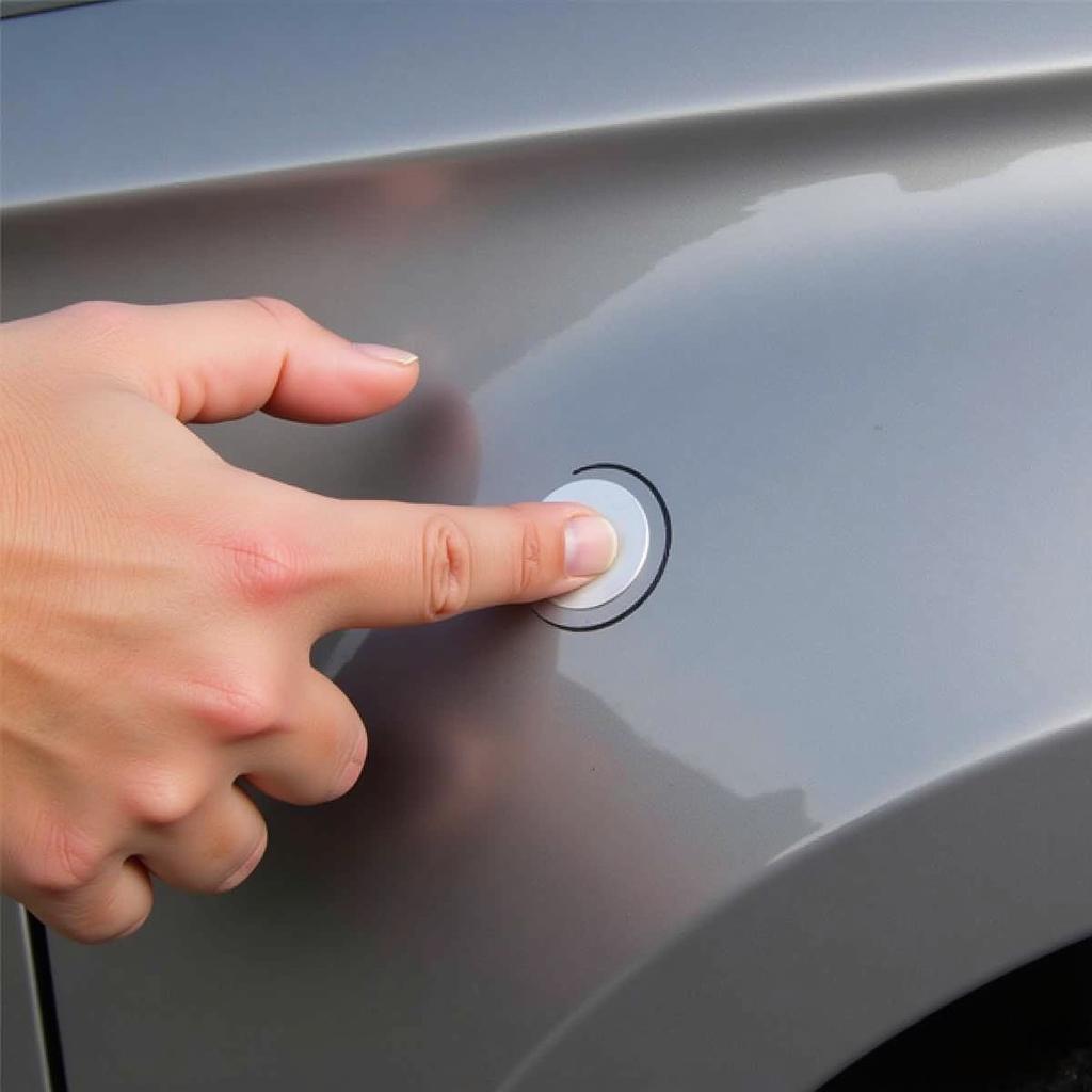 Checking Circular Scratch Depth on Car Paint