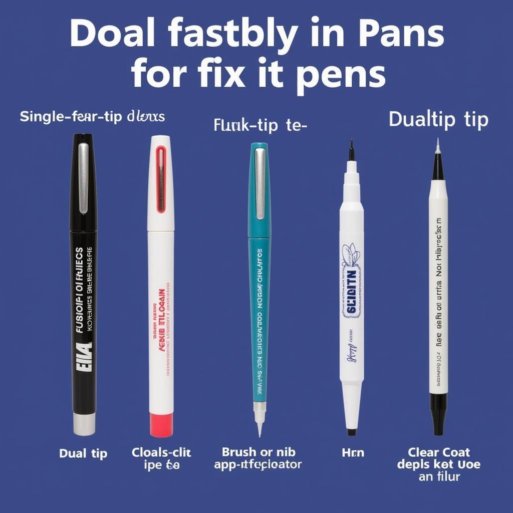 Different Types of Fix It Pens for Cars